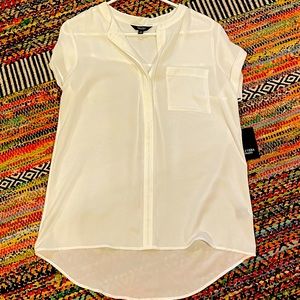 Vera Wang White Sheer shirt